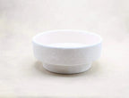 White Textured Pedestal Bowl - Maple Village Lane