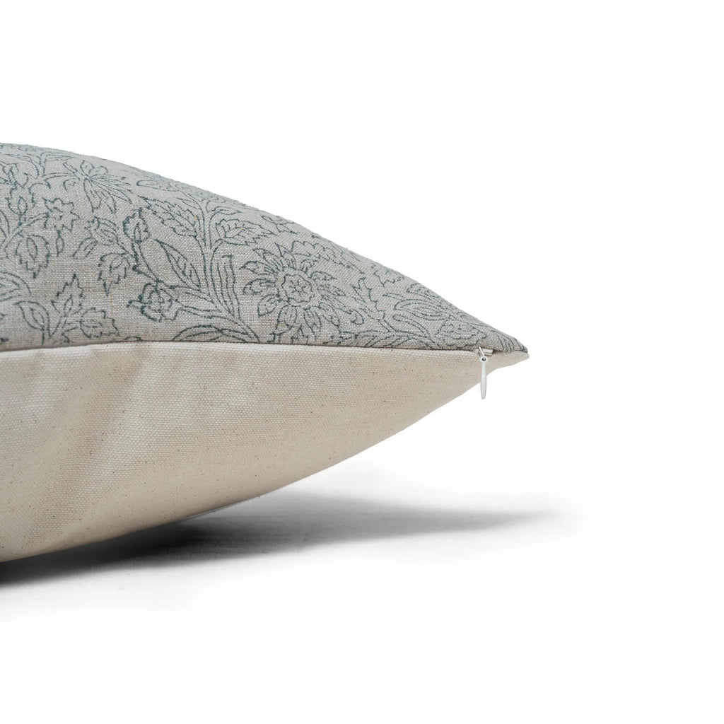 Ella Teal Blue Pillow Cover