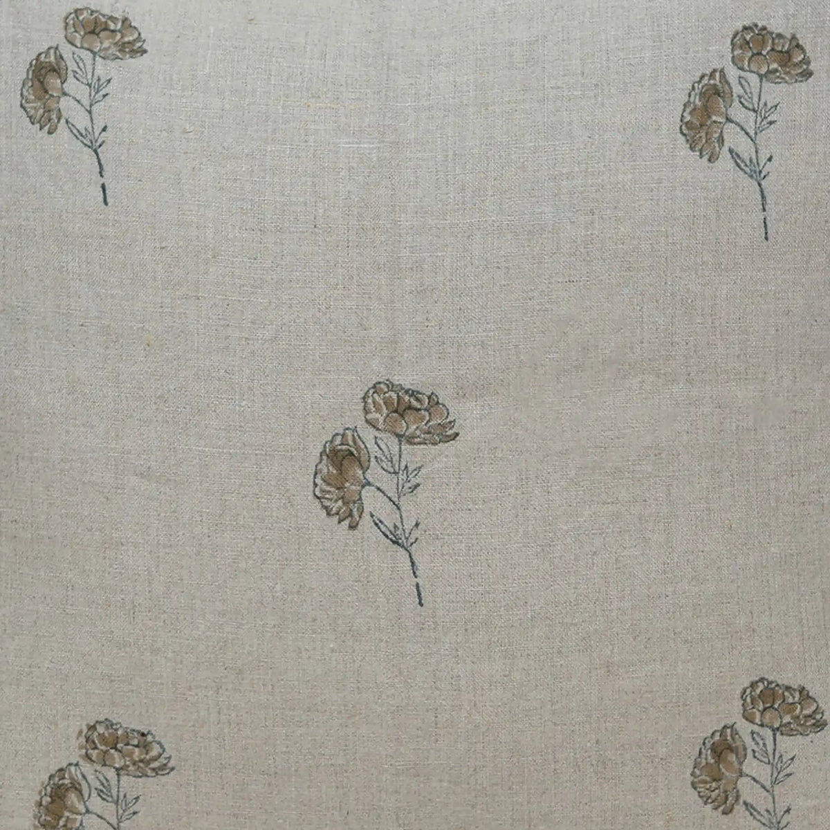 Daisy Trace Light Beige Pillow Cover