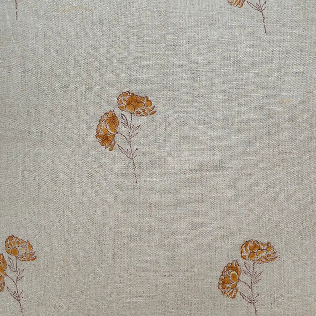 Daisy Trace Mustard Pillow Cover