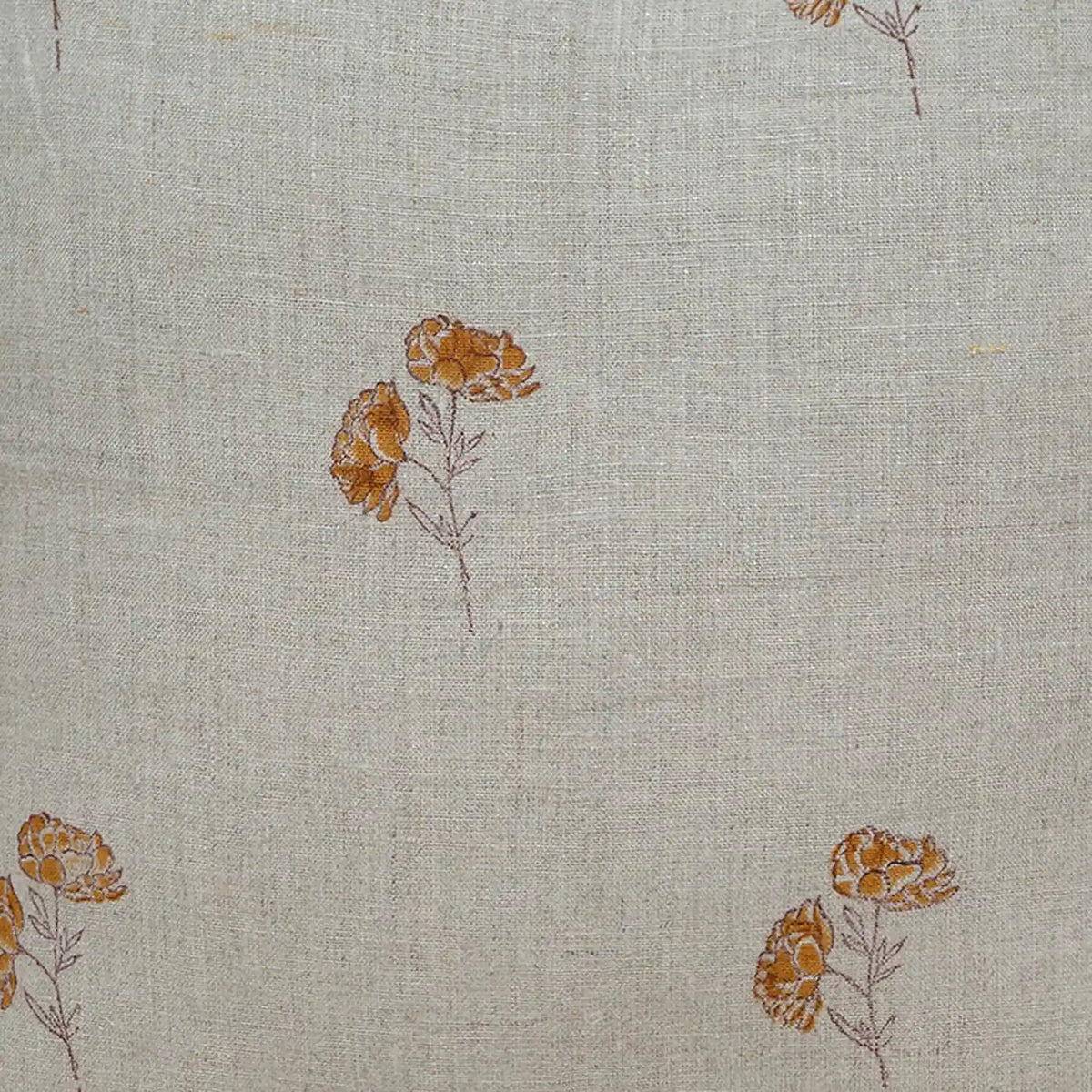 Daisy Trace Mustard Pillow Cover