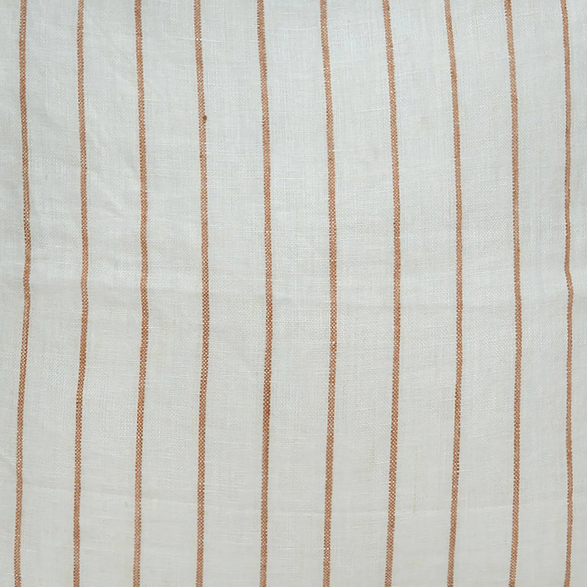 Striped Linen Brown Pillow Cover