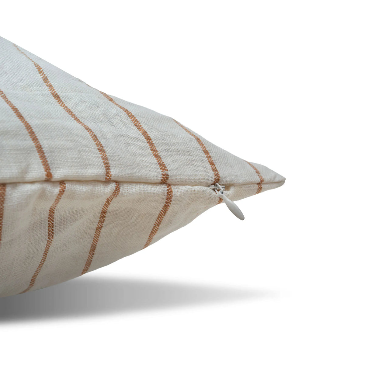 Striped Linen Brown Pillow Cover
