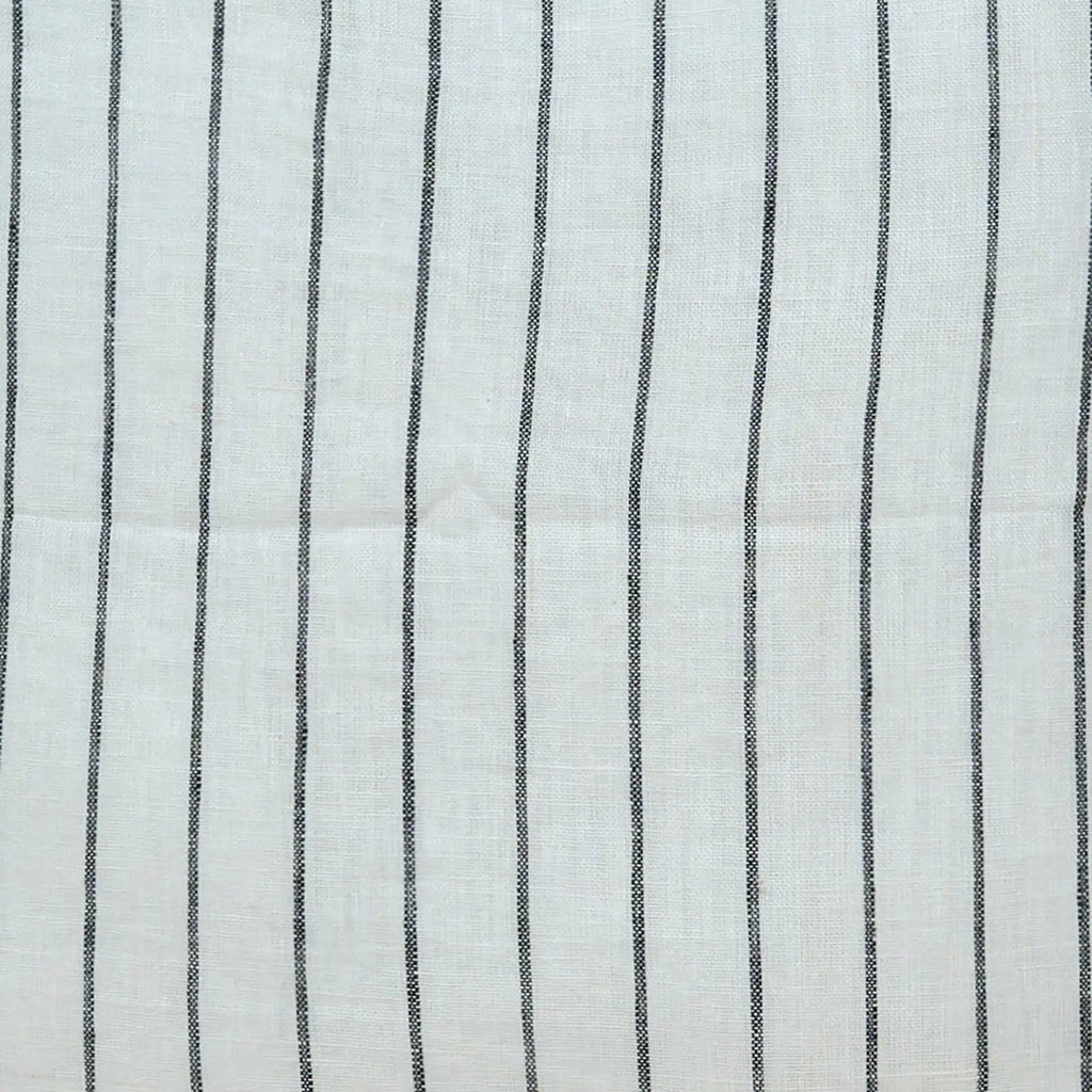 Striped Linen Black Pillow Cover