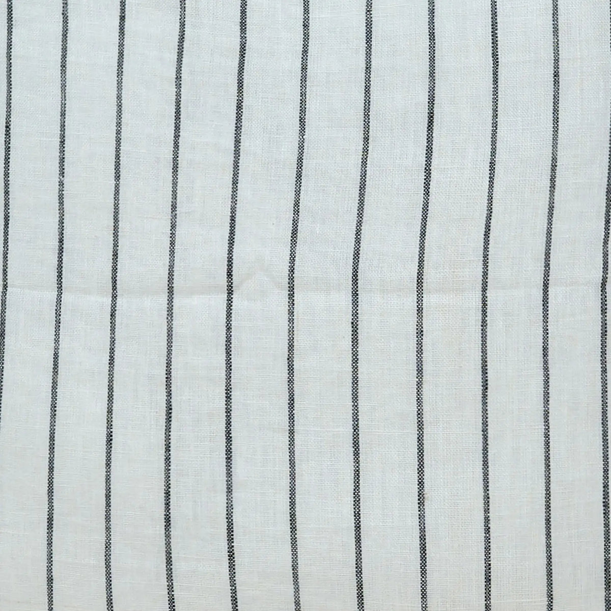 Striped Linen Black Pillow Cover