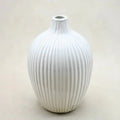 White Striped Vase Vase & Pots