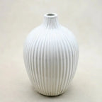 White Striped Vase Vase & Pots