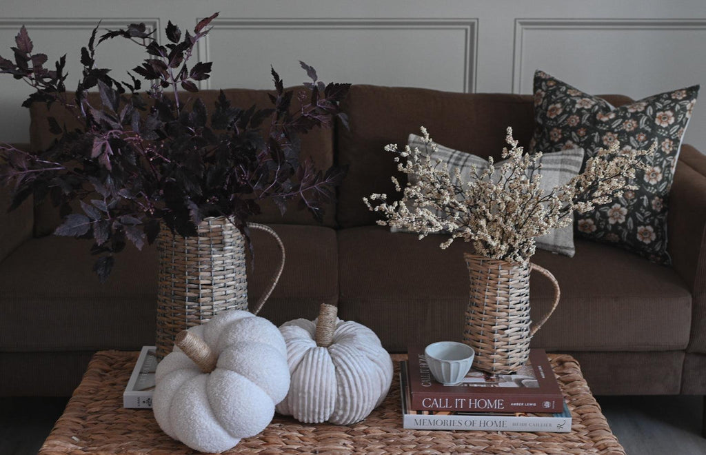 Cream Sherpa Pumpkin Home Decor