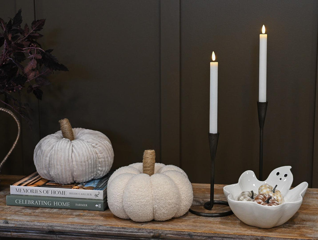 Cream Sherpa Pumpkin Home Decor