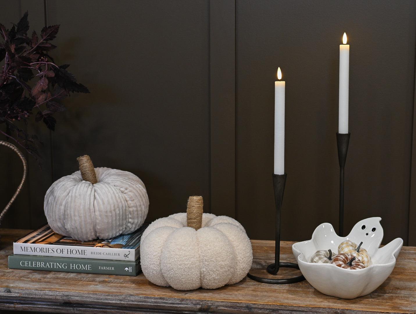 Cream Sherpa Pumpkin Home Decor