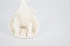 WhiteCeramic Nativity Scene Home Decor