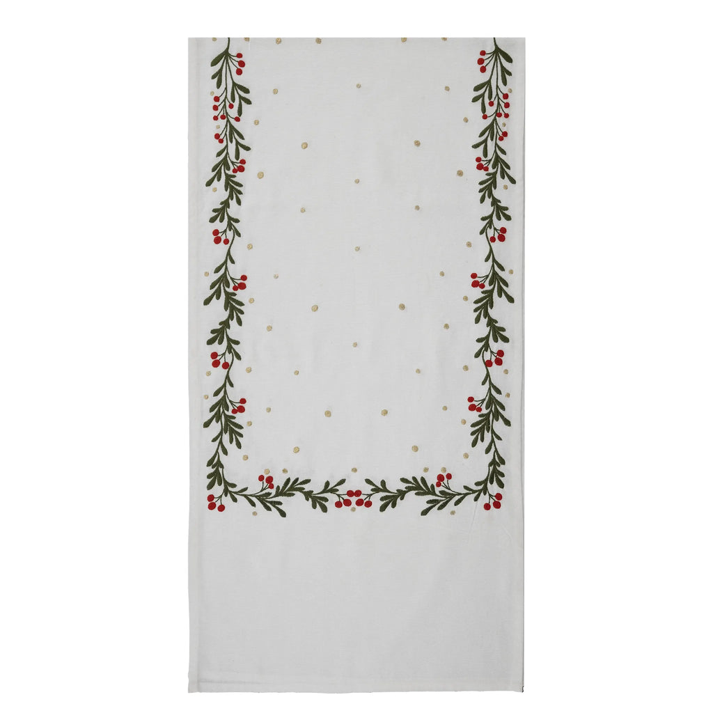 Garland Embroidered Table Runner