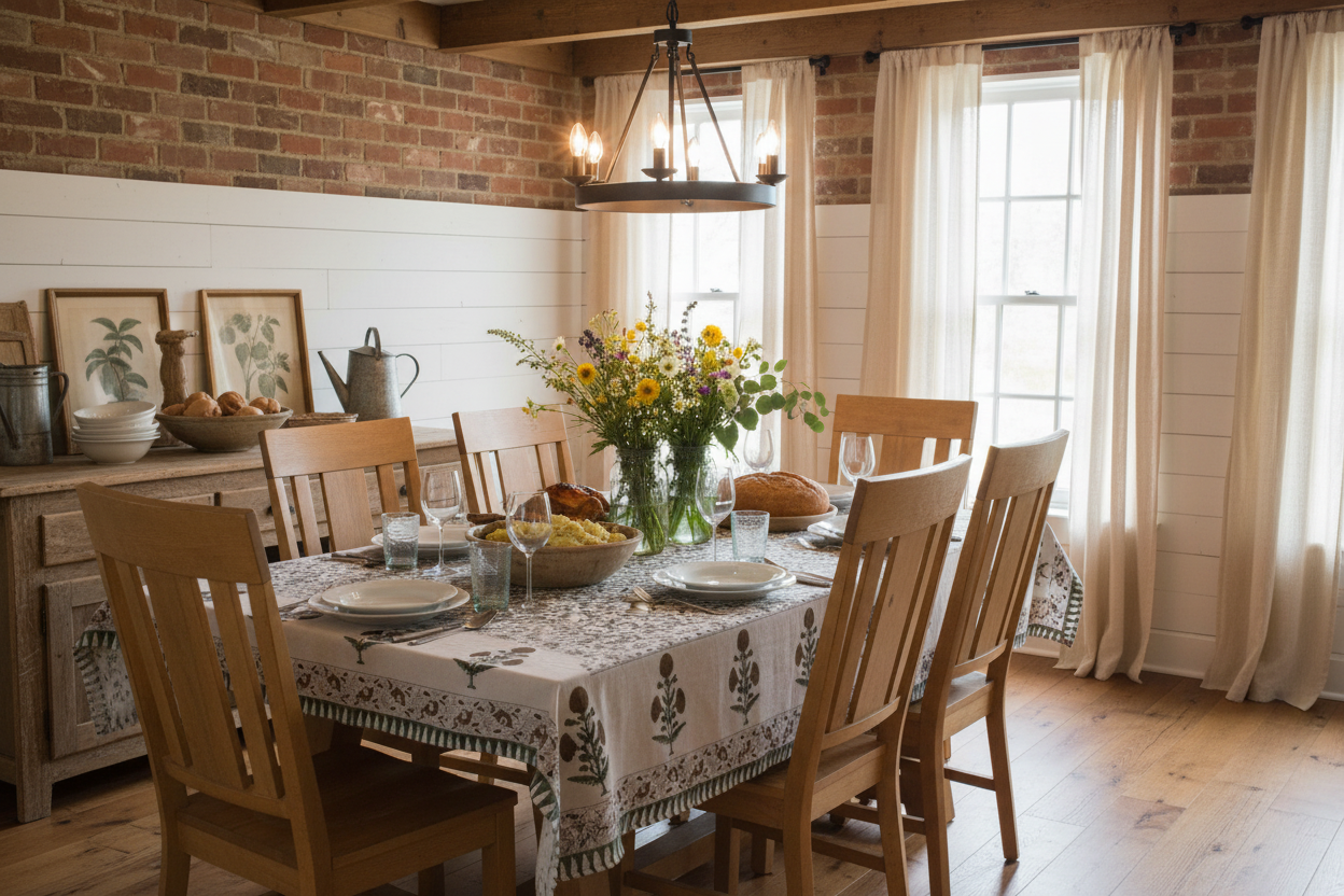 Clara Botanical Print Table Cloth