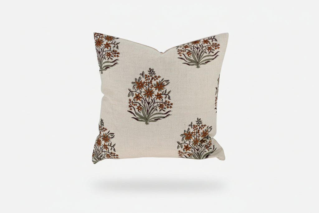 Danielle Ditsy Prints Warm White Pillow Cover 26" x 26" Double Sided Pillow Covers