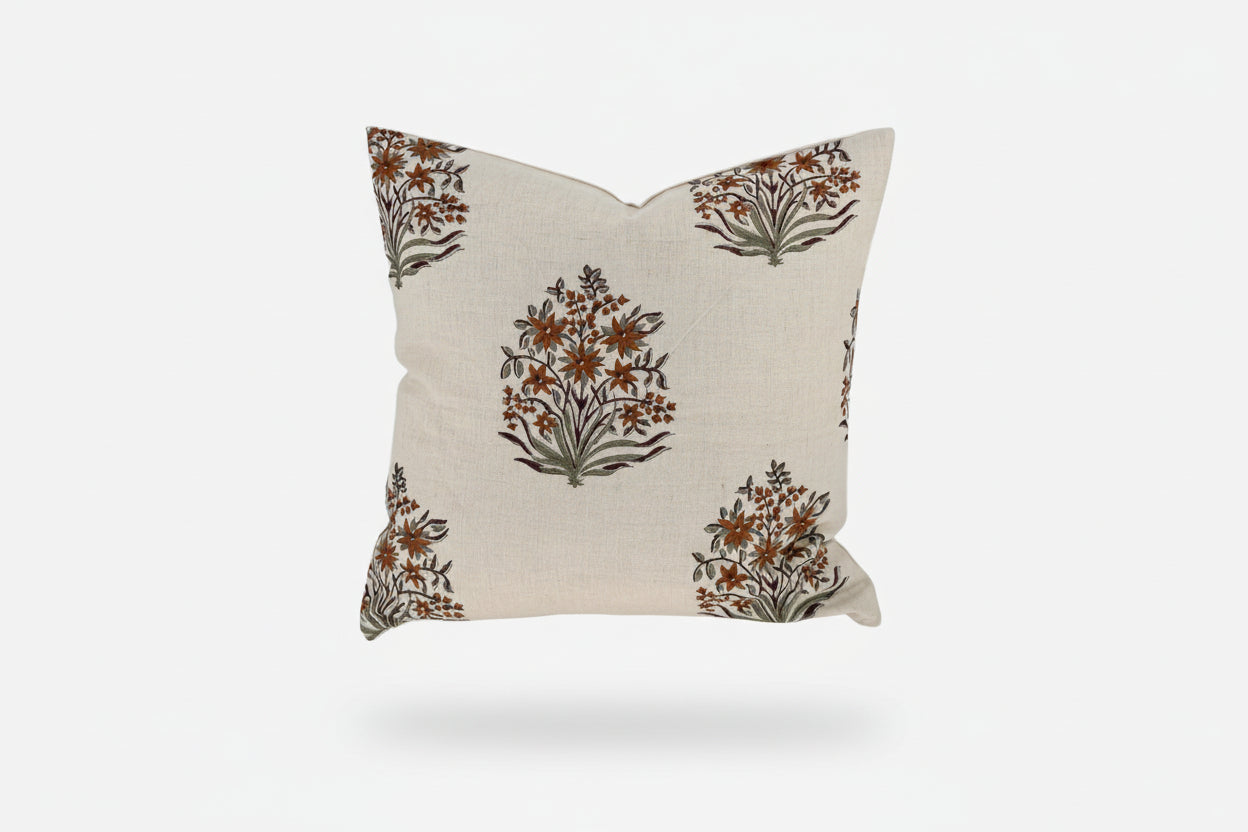 Danielle Ditsy Prints Warm White Pillow Cover 26" x 26" Double Sided Pillow Covers