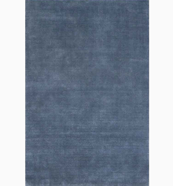 Denim Blue Hand-Loomed Wool Rug