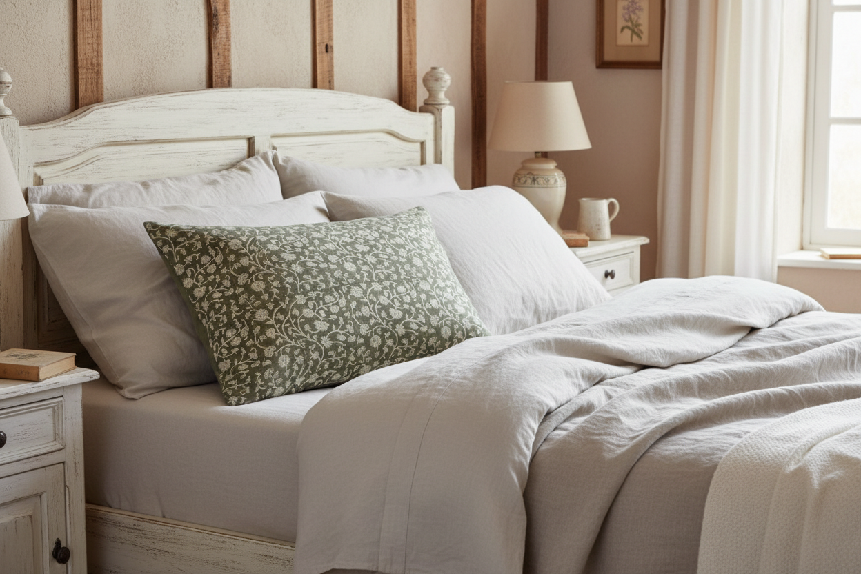 Mattie Botanical Print Sage Pillow Cover Pillow Covers