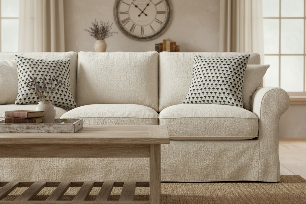 Emily Ditsy Prints Natural Linen Pillow Cover Pillow Covers