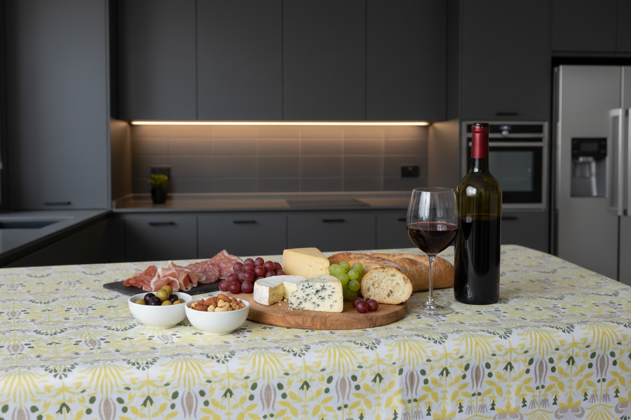 Citrine Botanical Print Table Cloth