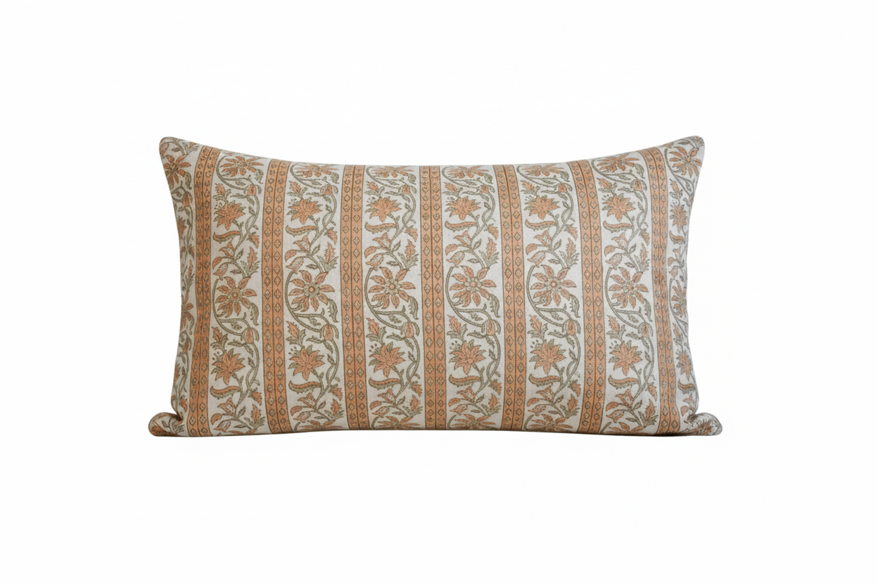 Serah Botanical Print Warm White Pillow Cover Pillow Covers