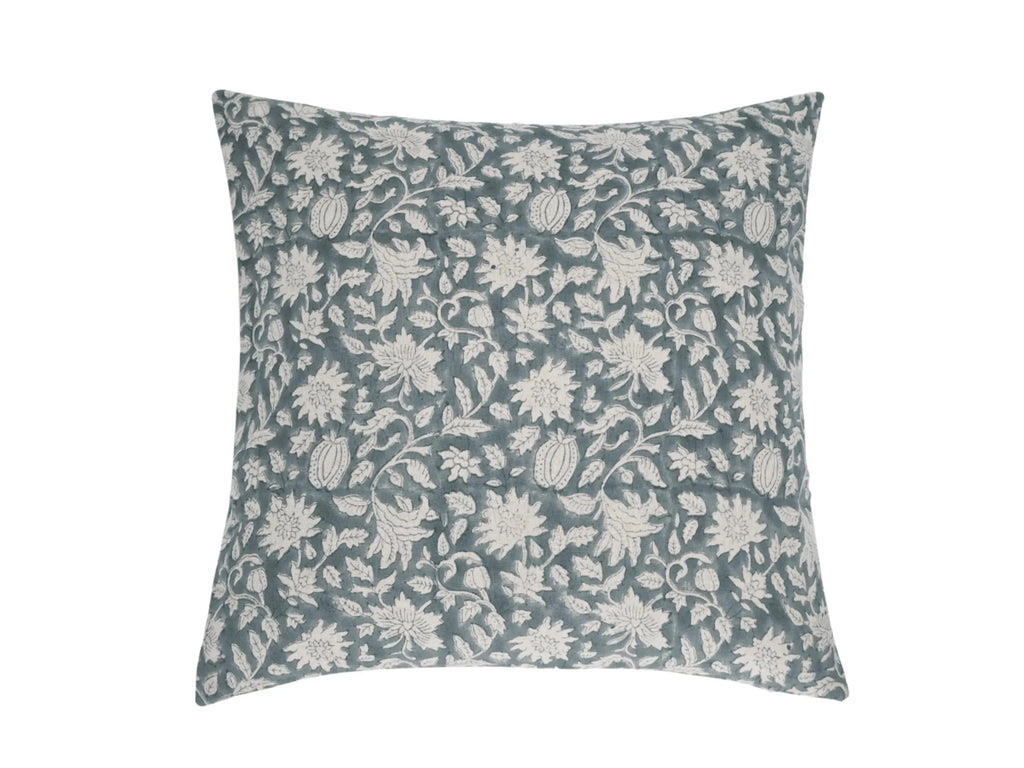 Michael Botanical Print Dusty Blue Pillow Cover 26" x 26" Double Sided Pillow Covers