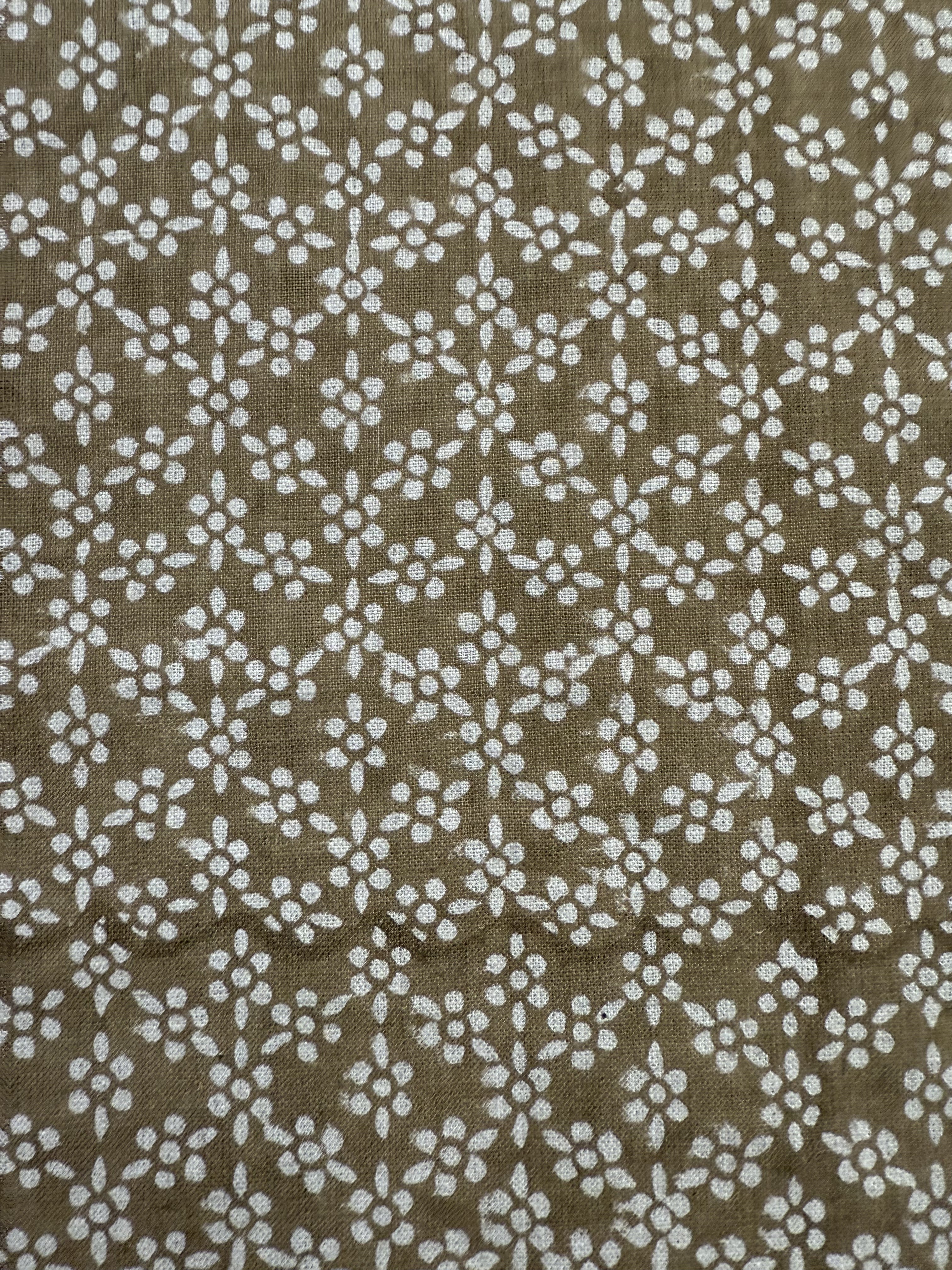 Tessa Hand Block Printed Linen Fabric Linen Fabric