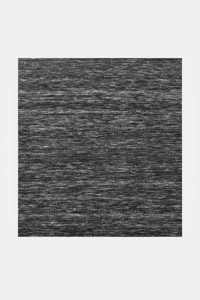 Dark gray textured rug on a white background