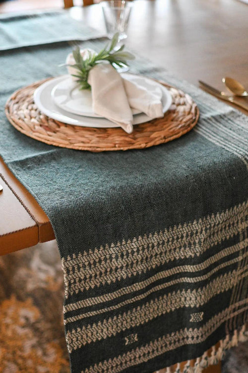 Bhujodi Table Runner - Dark Blue Table Runners