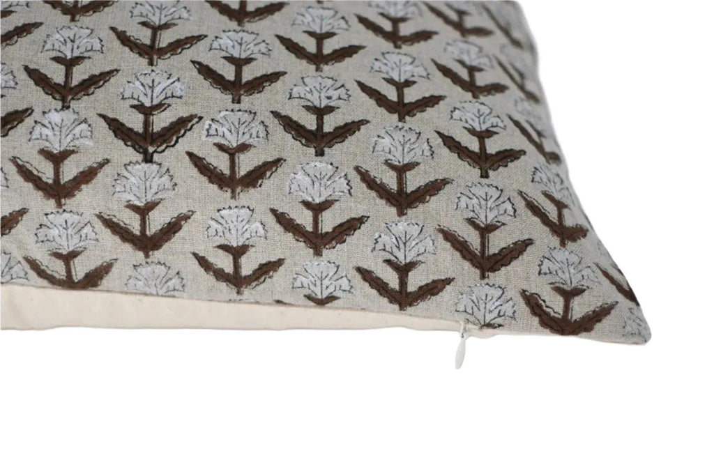 Harmony Ditsy Prints Natural Linen Pillow Cover Pillow Covers