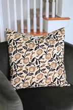 Ingrid Botanical Print Oat Pillow Cover Pillow Covers
