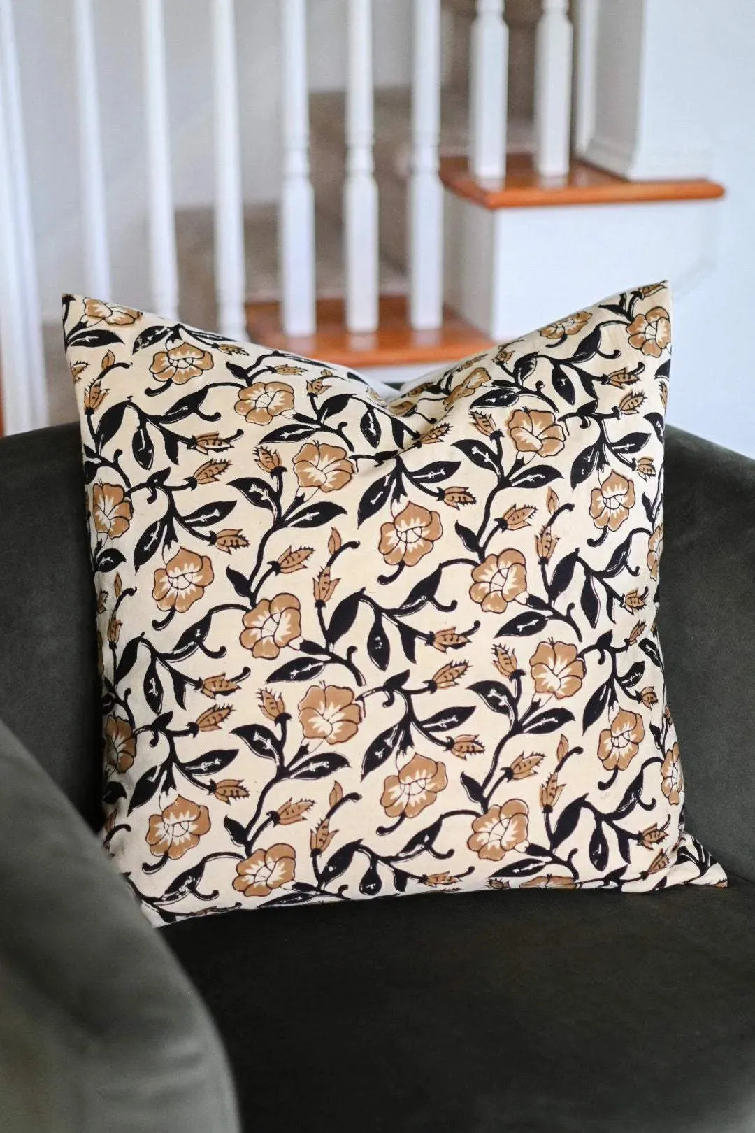 Ingrid Botanical Print Oat Pillow Cover Pillow Covers