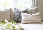 Valentina Botanical Print Black Pillow Cover Pillow Covers
