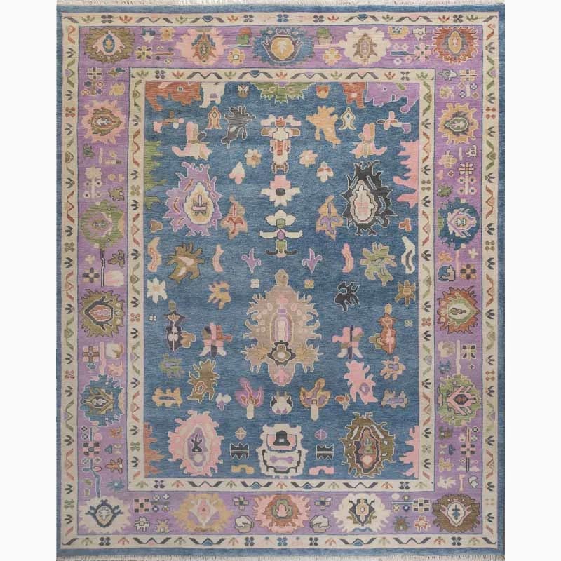 Florence Hand-Knotted Wool Oushak Rug 12' x 18' Hand-Knotted