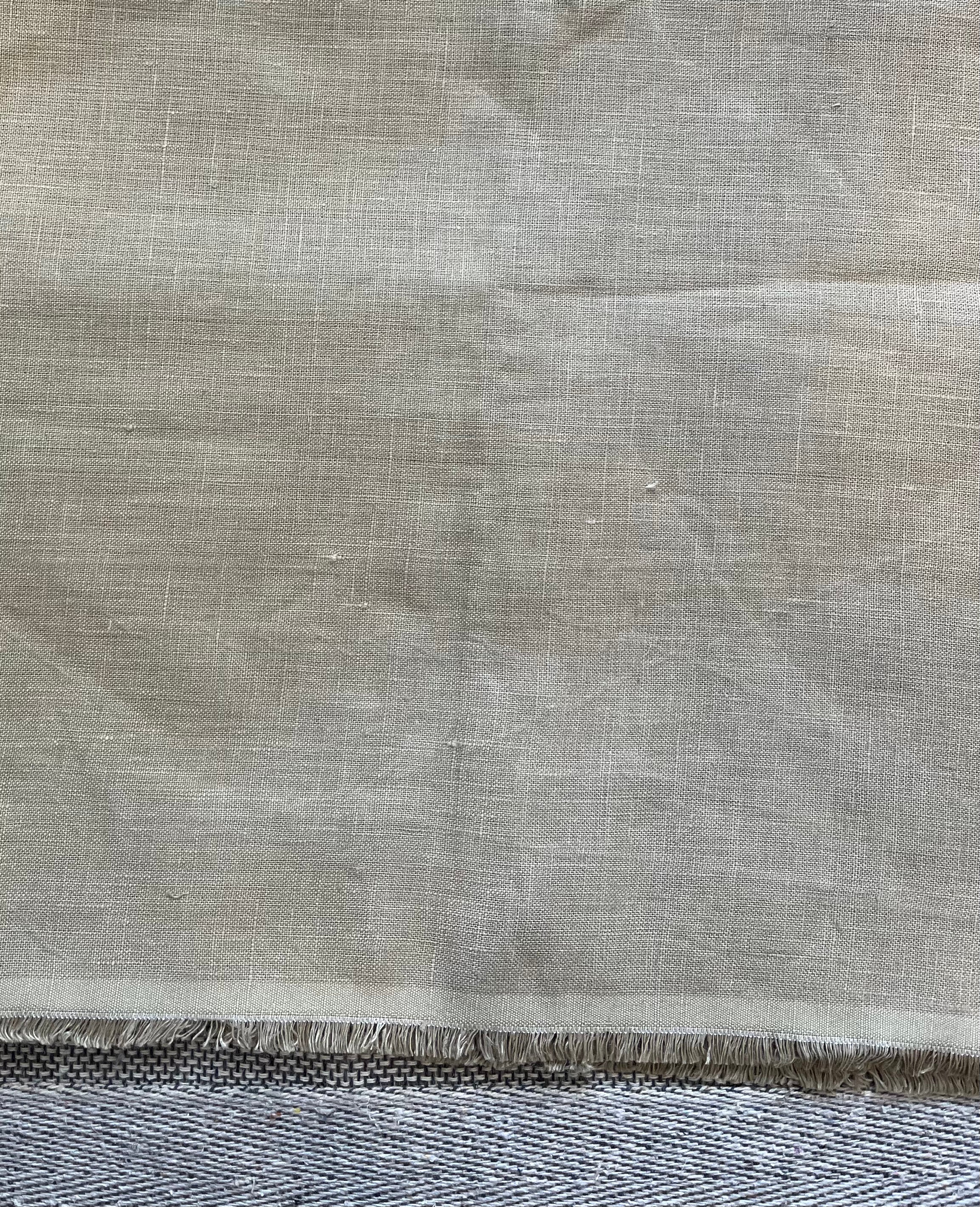 2 Yards Cut Out-Nolan Tan Designer Linen Fabric Linen Fabric