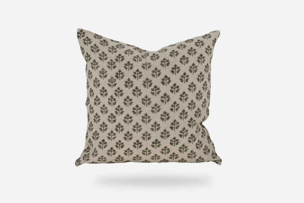 Gabby Ditsy Prints Beige Pillow Cover 26" x 26" Double Sided Pillow Covers