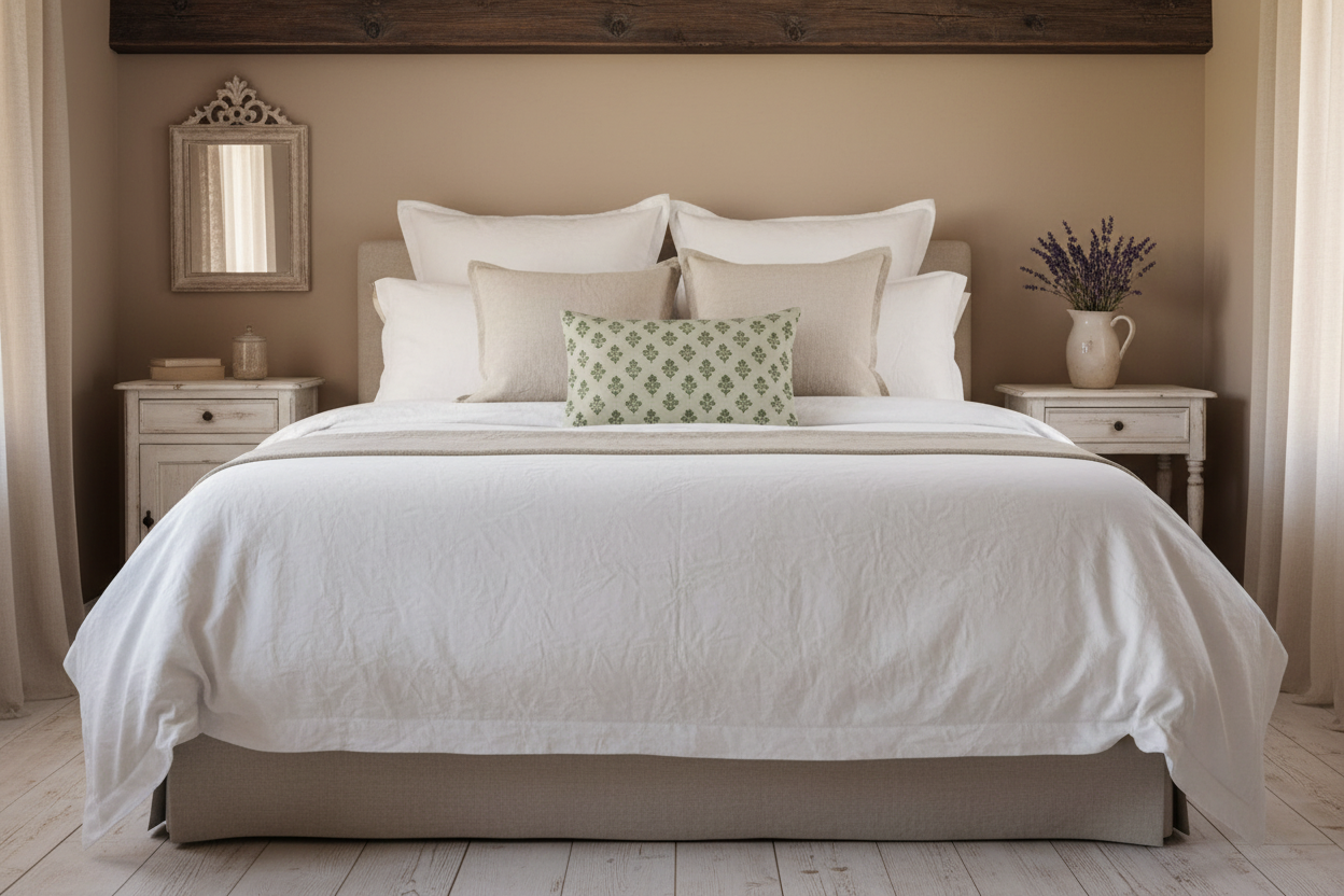 Gable Ditsy Prints Warm White Pillow Cover Pillow Covers