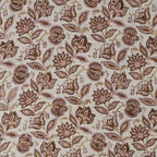Garnet Bloom Natural Linen Fabric by the Yard