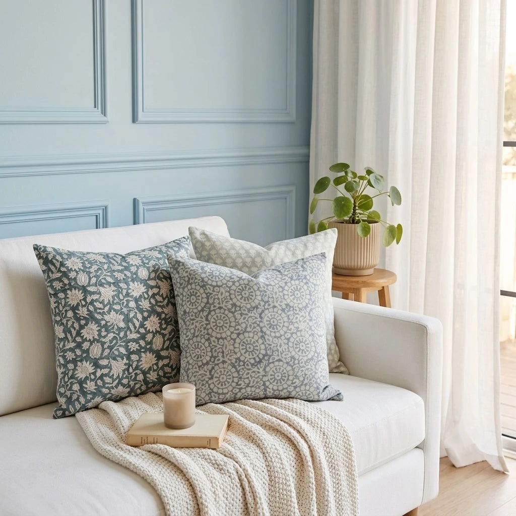 Aqua Form Pillow Cover (Set 3) Bundle