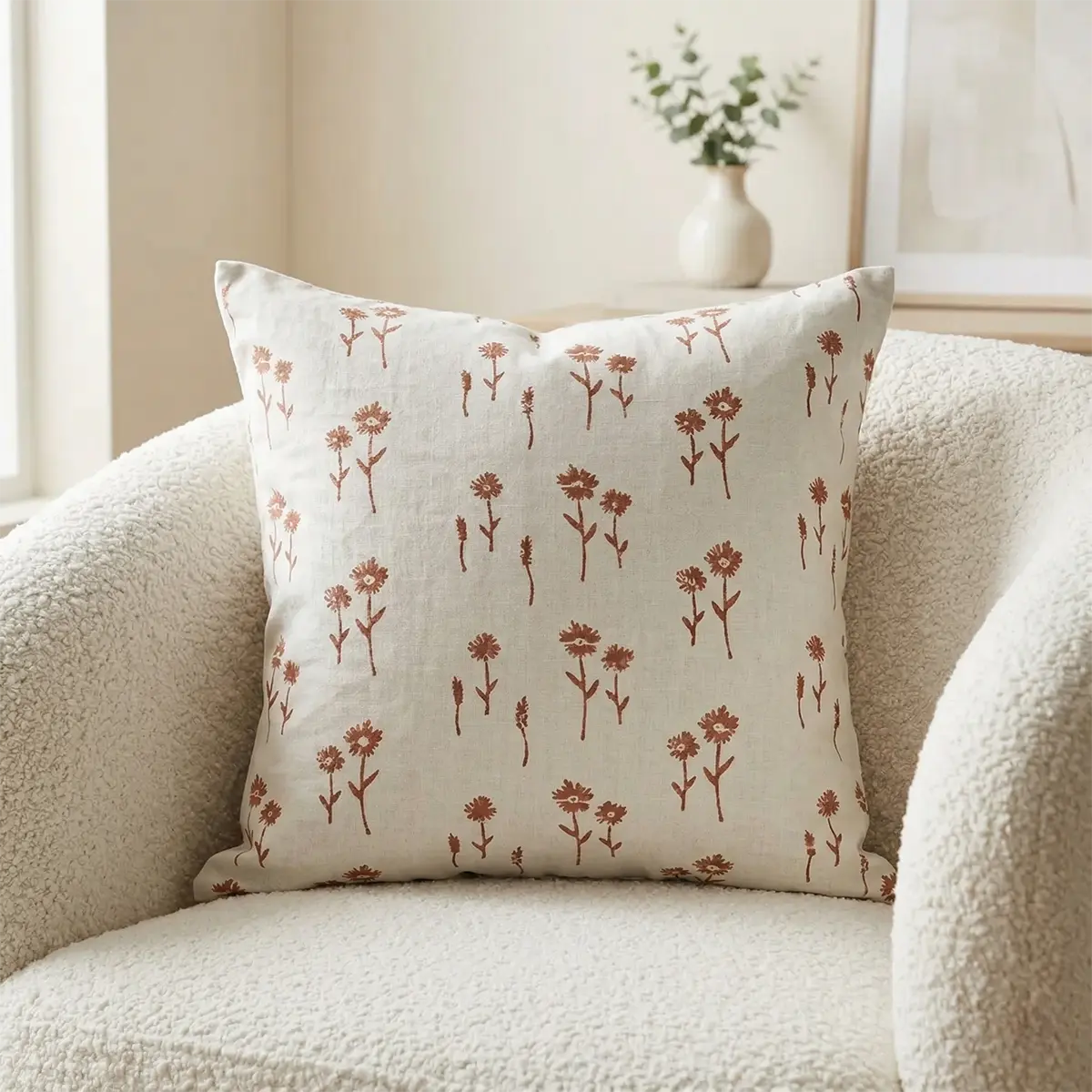 Bloom Rust Pillow Cover Pillow Covers