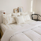 Dots and Linear Bedsheet Set Bedsheet