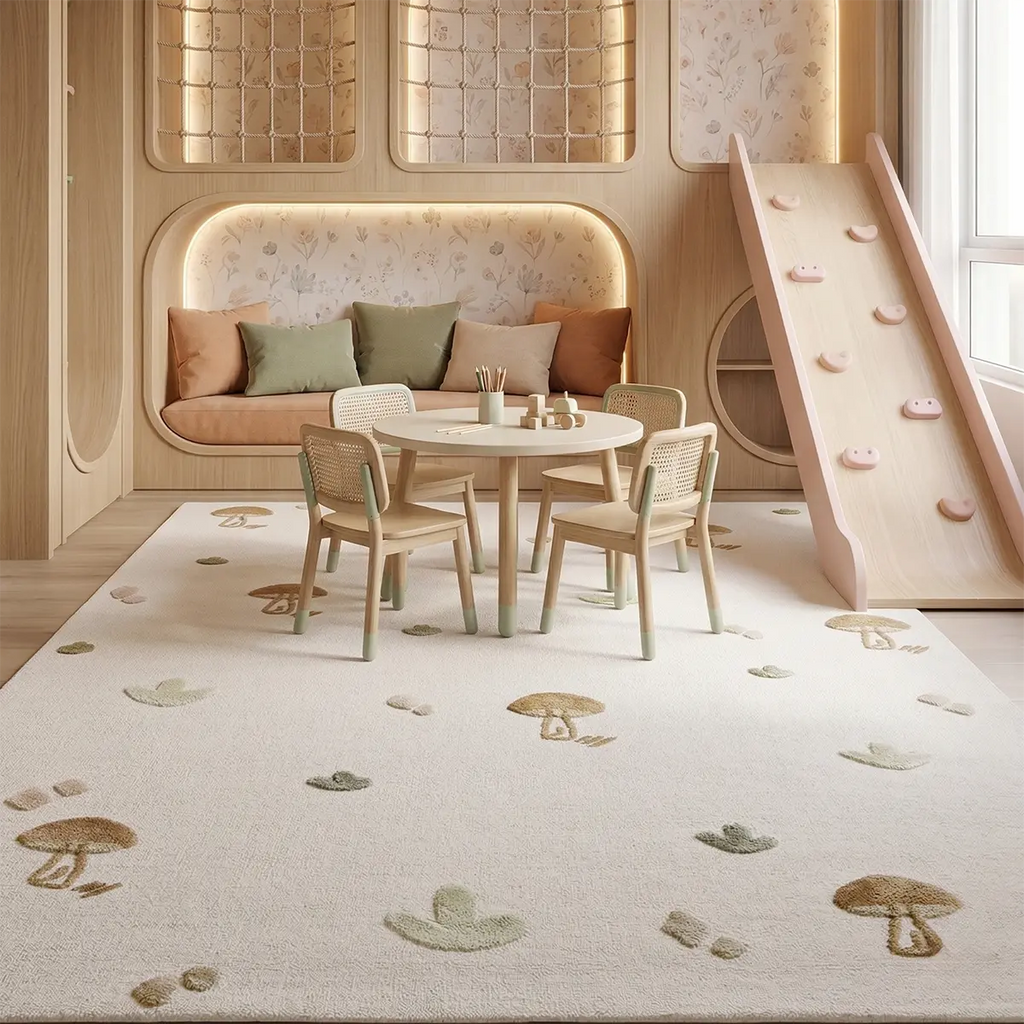 Mushrooms Hand Tufted Rug Hand Tufted