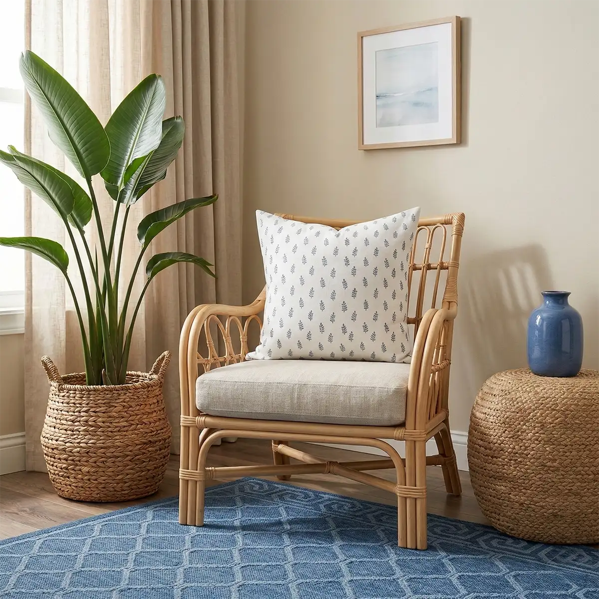 Audrey Costal Blue Pillow Cover Pillow Covers