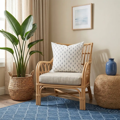 Audrey Costal Blue Pillow Cover Pillow Covers