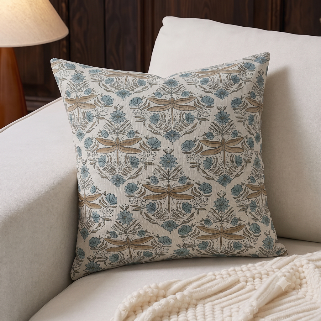 Meadowwing Light Beige Pillow Cover