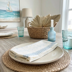 Striped Leaves Table Napkin Napkins