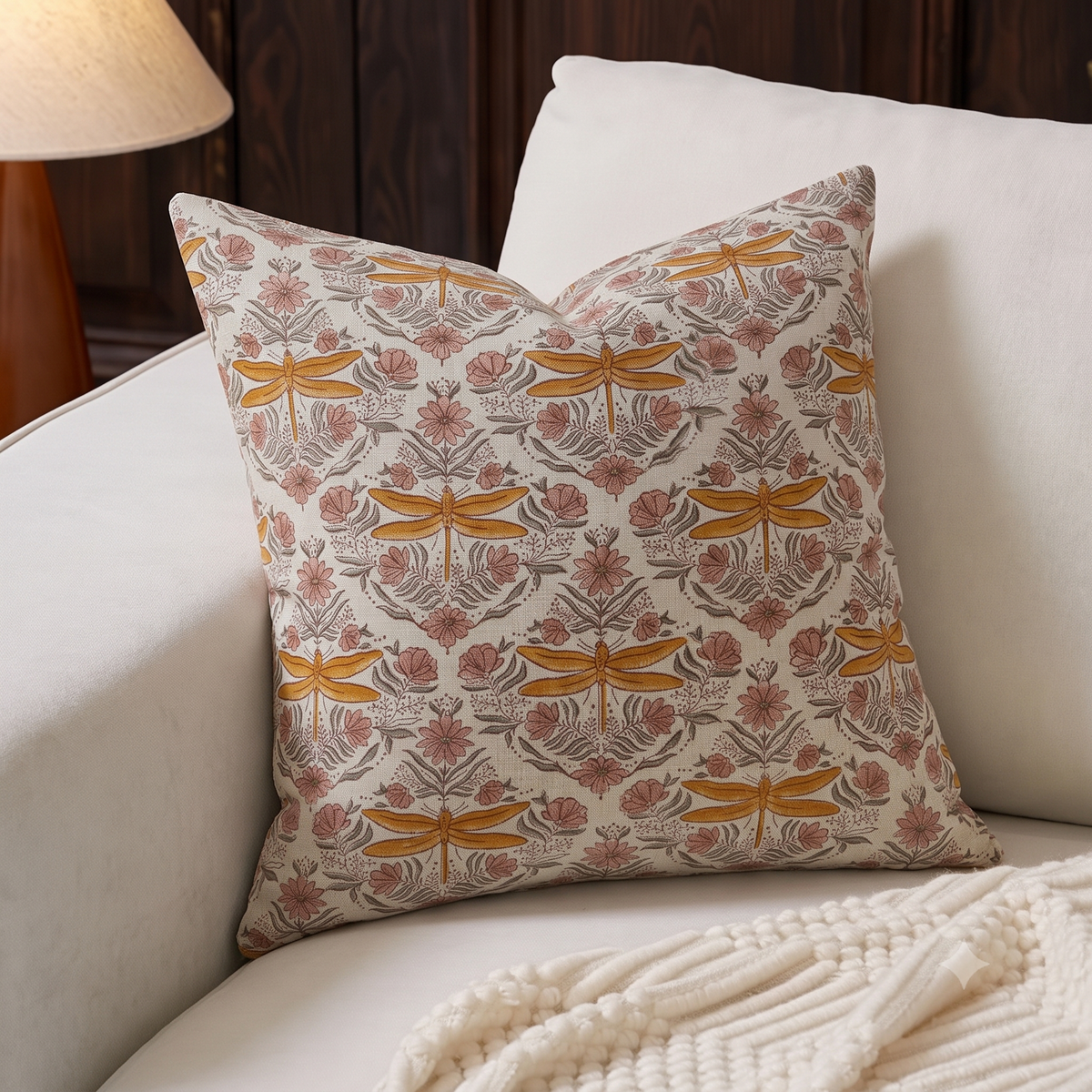 Meadowwing Golden Pillow Cover