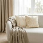 Botanical Drift Ochre Bloom Linen Pillow Cover - Ivory & Mustard Pillow Covers