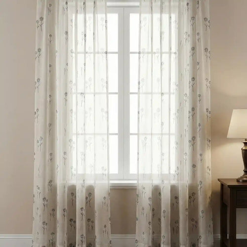 Bloom Sheer Coastal Blue Curtains Curtains