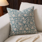 Florence Ice Blue Pillow Cover