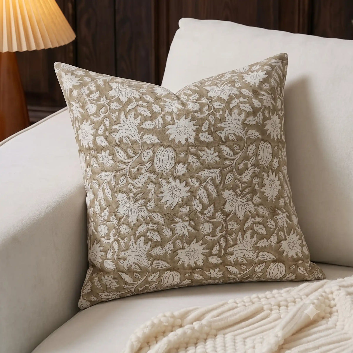 Florence Light Beige Pillow Cover